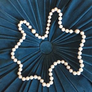 Vintage faux pearl necklace bracelet set combo